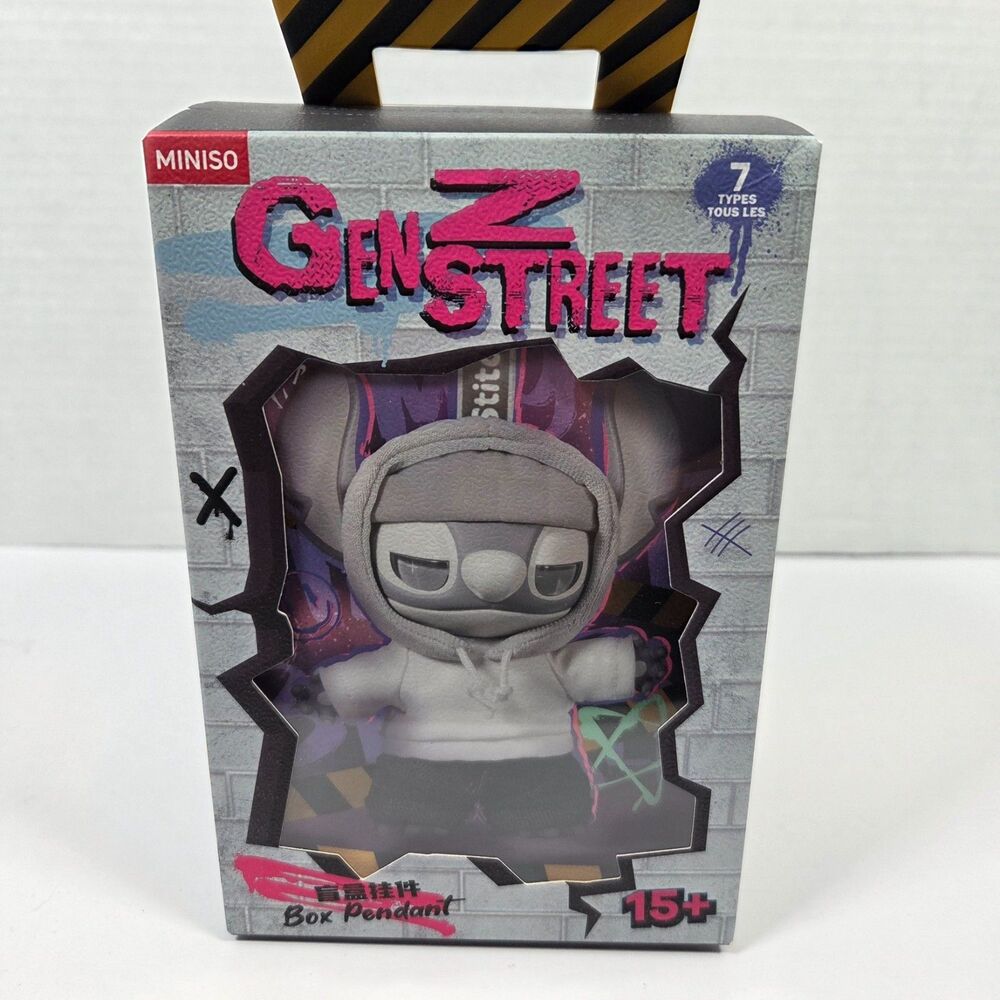 MINISO Disney Stitch Gen Z Street Series Blind Box Box Pendant 15+ PVC ABS